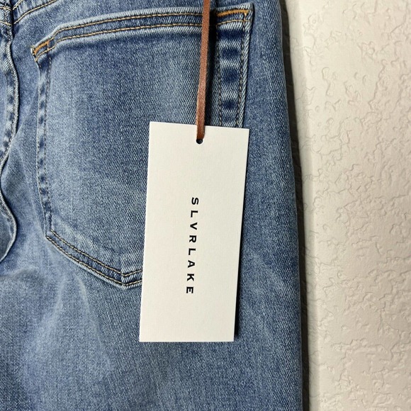 SLVRLAKE Denim Roxy Jeans in Love to Burn Wash High Rise Straight Size 2 new o1 - Picture 8 of 10